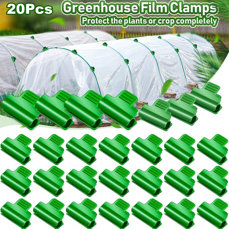 Greenhouse Plastic Film - 20Pcs Green Laminating Clip, A Specialized