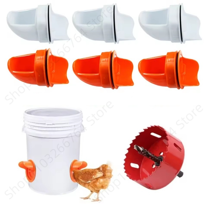 Chicken Nipple Drinker - Automatic Gravity Chicken Feeder Rainproof Poultry