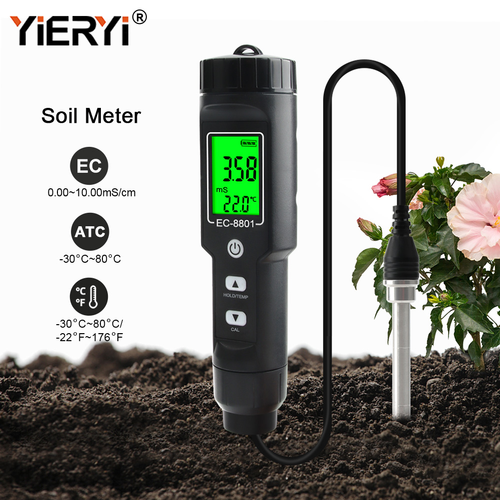 Yieryi EC/TEMP Soil Tester 0.0 - Agriculture Farming Hand Tools ulasan dan harga