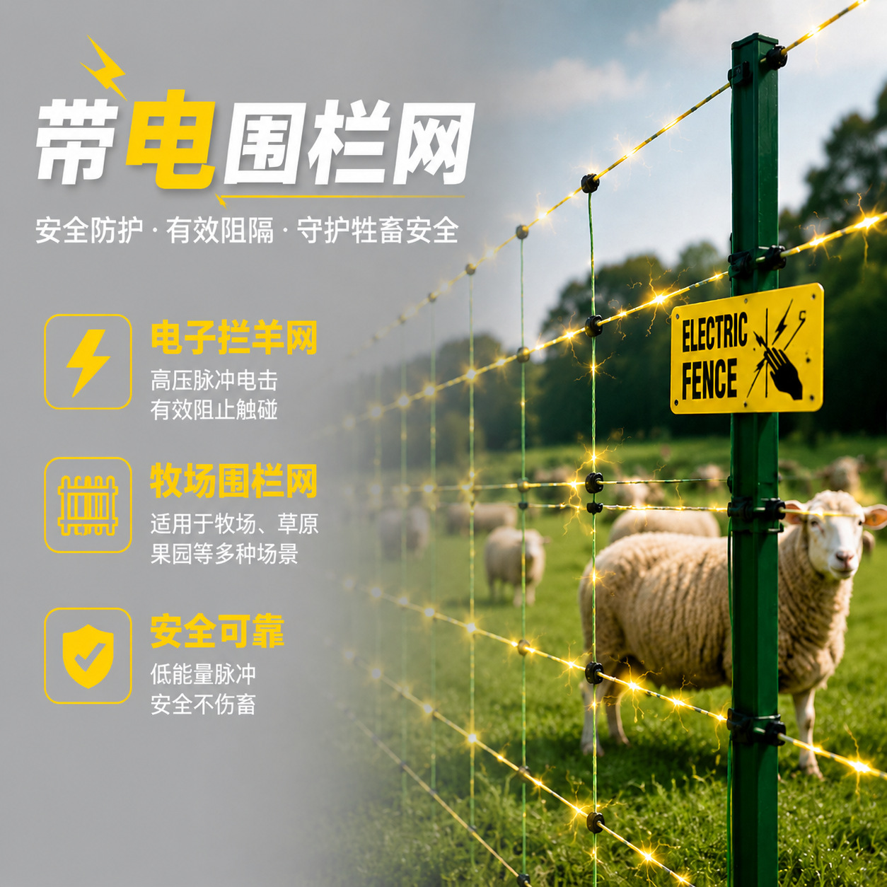 Electric fence net 50 meters l - Farming & Agriculture Word Stacks ulasan dan harga