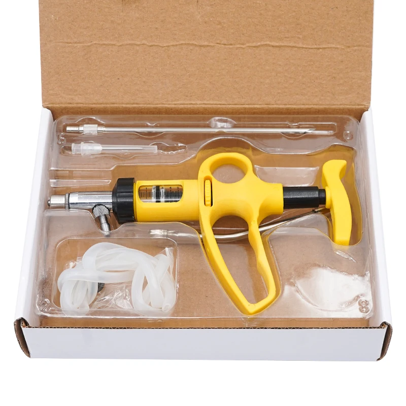 1 Set 5Ml/10Ml Adjustable Cont - Veterinary Syringe Gun ulasan dan harga