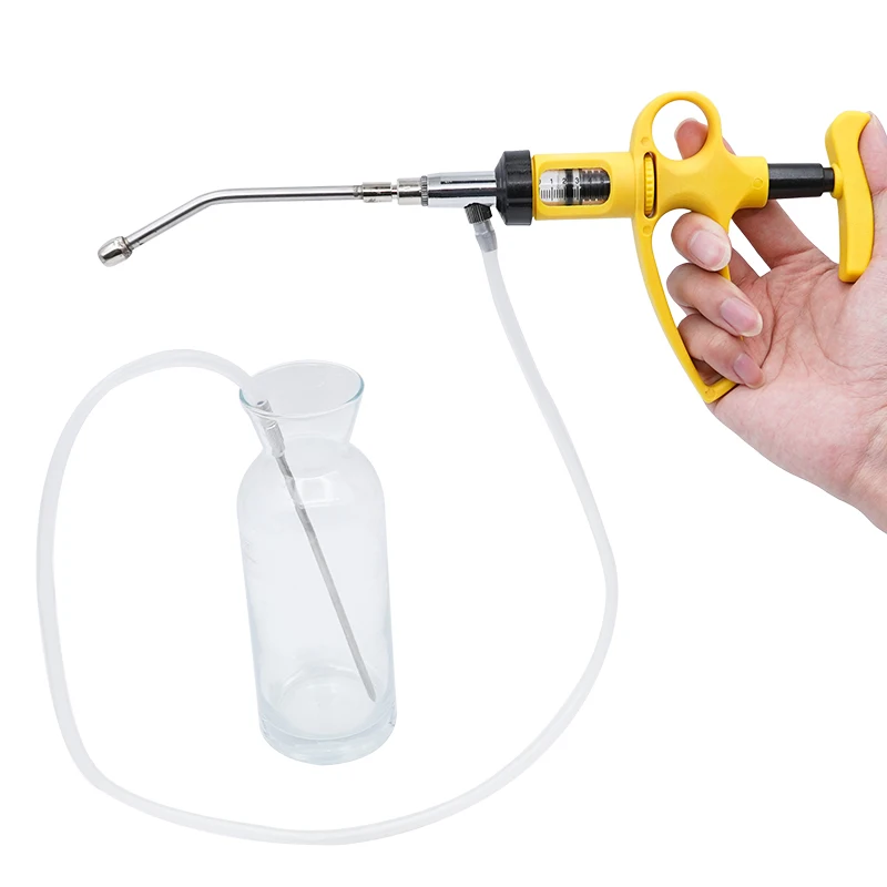 1 Set 5Ml/10Ml Adjustable Cont - Veterinary Syringe Gun ulasan dan harga
