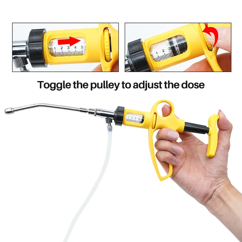 1 Set 5Ml/10Ml Adjustable Cont - Veterinary Syringe Gun ulasan dan harga